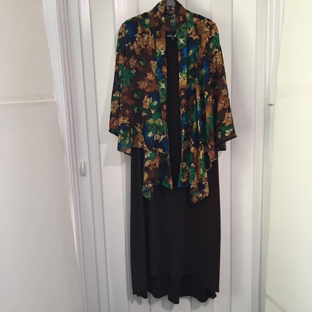 CSC/Carolyn Strauss high low dress with CSC jacket